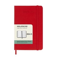 MOLESKINE 2024-25 週記手帳 18M硬殼 口袋型紅