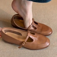 WC3 Soft Leather Version 2025 New Style Mary Jane British Style Small Leather Shoes Women's T-Buckle