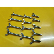 Twin wings Bolts And Nut / Butterfly style handle screw and nut size 6& M8. screw sizeM4*20 M6*20, M
