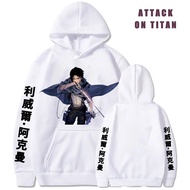 Japan Anime Hoodies Attack on Titan Levi Ackerman Graphic Printed Pullover Unisex 90s Graphic Hooded Sweatshirt Fashion Clothing XS-4XL