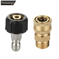 FOREVERGO 2Pcs 3/8'' or 1/4" Pressure Washer Adapter Kit M22 14mm / 15mm Female Swivel to Quick Conn