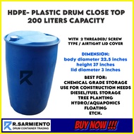 ◆ ▬ ¤ ️200 liters plastic drum close lid (sarado) used once only