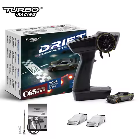 Turbo Racing C65 1:76 Full Proportional Drift RC Car With Gyro P21 2.4Ghz 4Ch Control RC Desktop RTR