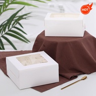 10Pcs Cupcake Box Containers With Windows And Inserts Cupcake Box Cupcake Packing Box(EAS)