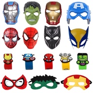 Kids Spiderman/Iron Man/Hulk/Black Panther Superhero Mask Kids Avenger Mask/Eye Mask/Wristband Halloween/Carnival Party Props