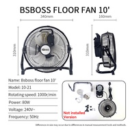 BSBOSS 12 inch - 20 inch Industrial Floor Fan Kipas Lantai  Living Room Dining Hall Kitchen Store Wa