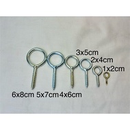 Round iron screw ring length 1x2cm 2x4cm 3x5cm 4x6cm 5x7cm 6x8cm