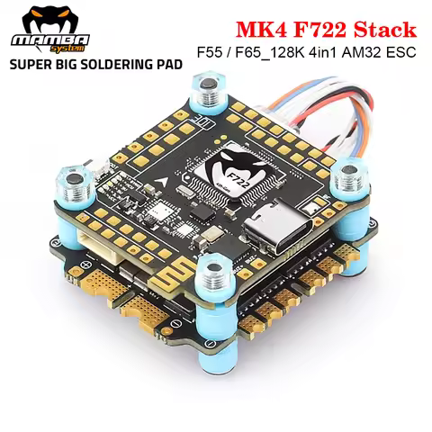 DIATONE MAMBA MK4 F722 Flight Controller ICM42688P W/ AM32 F55 / F65_128K 4in1 ESC Dshot 300/600/120