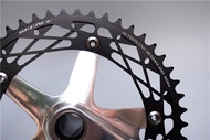 Skeace Solid 49T Crankset 1X Single Speed Fixed Gear Bike Crankset Spider Net ChainRing 165mm Crank