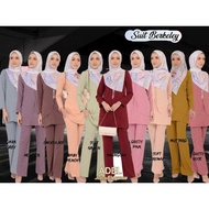 Suit BERKELEY (XS/S/M) Set Baju dan Seluar Warda Suit Plain 2022 Suit Muslimah by ADEL Adyana Elegance