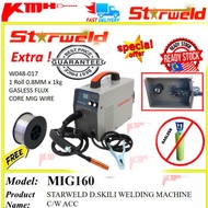 Starweld Gasless Welding Machine full set Welder MIG160 SKILL with Gasless Wire 0.8mm