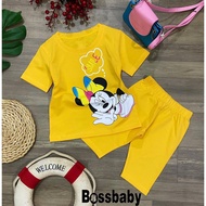 Short-sleeved clothes, baby girl set with MECKEY SMMIILE image for babies from 6kg-29kg.BDBG26.