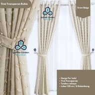 Beige Transparent Curtains Thin curtains Smoky curtains Rubia Ruby material
