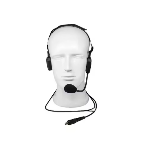 PTE-580 Bone Conduction Headset with NC4FX XLR 4 Pin Female 4F Plug and Bo-om Microphone