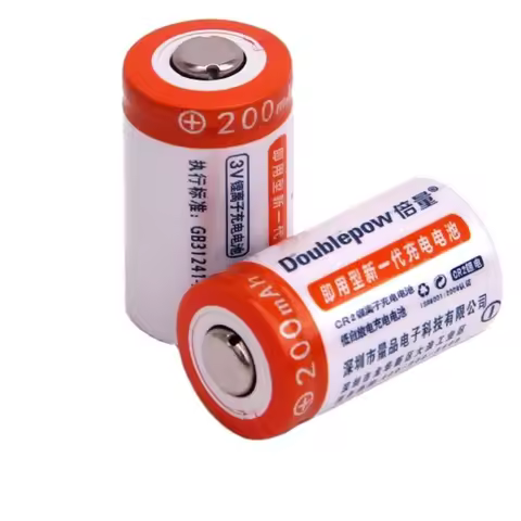 2pcs/lot High quality 3V 200mAh CR2 rechargeable battery 3V rechargeable lithium battery camera batt
