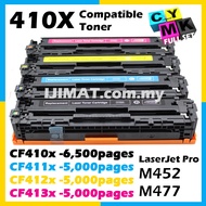 FULL SET 410X CF410X CF411X CF412X CF413X Compatible Toner for HP Color LaserJet M452dw M452dn M452n