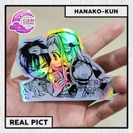Hanako Toilet Anime Hologram Sticker, Waterproof Anime Sticker