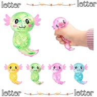 LETTER Squishy Stress Glitter, Glitter Soothing Texture Axolotl Squishy Toys,  Sugar Filled Cute Sha