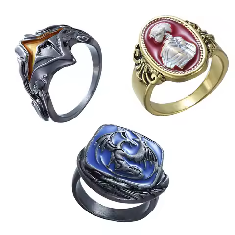 Fashion Retro Charm Dark Souls Rings Cosplay Accessories Jewelry For Men Women Friend Gifts