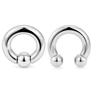 10G 8G 6G 4G 2G 0G 00G Septum Rings Ear Gauges Earrings Hoops 316L Surgical Steel PA Ring Internally