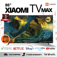 Xiaomi Mi TV Max 86 Inch 4K UHD TV 4K Smart Android TV 120Hz Display 3GB RAM 32GB STORAGE WIFI bluetooth 5.0 Android 11 Smart TV Television Google Playstore Youtube Chromecast built in