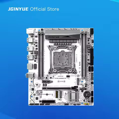 JGINYUE X99 Motherboard LGA 2011-3 MATX Support Xeon E5 V3 V4 CPU and DDR4 RAM Memory X99M GAMING D4