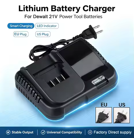 US EU Plug 21V 0.5A For Dewalt Battery Charger Replacement Fit Lithium Battery DCB200 DCB201 DCB609 
