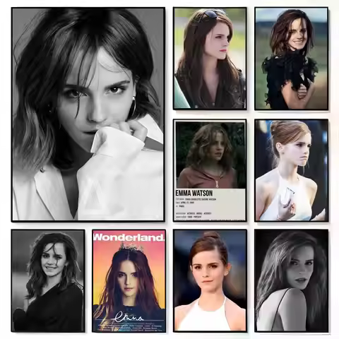 Hot Elegant Talented British Actor E-Emma W-Watson Poster American Film Mural Home Childrens Room Wa