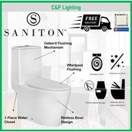 Saniton Roselle One Piece Toilet Bowl Water Closet with Whirpool Flushing ST2457