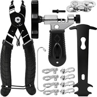 Bike Chain Tool Repair Kit,Bicycle Chain Removal Tools,Chain Breaker Tool &Plier&Checker& 4 Pairs Mi