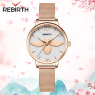 REBIRTH Jam Tangan Wanita Lebah Tahan Air Original Teratas Gelang Modis Retro Vintage Fashion Elegan