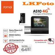 70mai A510 Dash Cam Dual Vision Car Recorder with GPS + 64GB