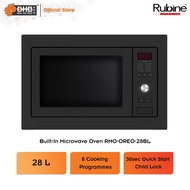 Rubine Built-In Microwave Oven RMO-OREO-28BL 8 Programs 28Litre