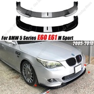 For BMW 5 Series E60 E61 M Sport Car Front Bumper Splitter Lip Spoiler Diffuser Guard Body Kit Cover