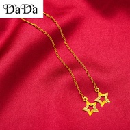 ℡saudi gold 18k pawnable legit five-pointed star earrings female gold earrings