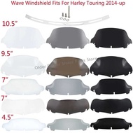 C Motorcycle 4.5" 7" 9" 10.5" Windshield Fairing Windscreen Cover For Harley Touring Electra Glid