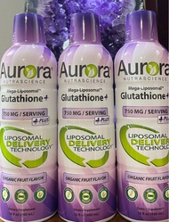 Aurora Nutrascience, Mega-Liposomal 谷胱甘肽 +，含維生素 C，有機水果，750 毫克，16 盎司（480 毫升）