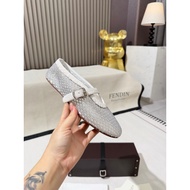 Alaia Ladies 2026 Spring Mesh Flat Mary Jane Shoes