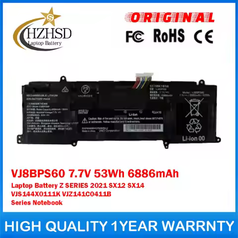 VJ8BPS60 7.7V 53Wh 6886mAh Genuine Original Laptop Battery For Sony Vaio SERIES 2021 SX12 SX14 VJS14