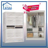 Twin Win 4 Feet Sliding Wardrobe/Almari Baju {Assembled Product/Siap Pasang}