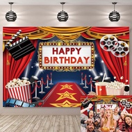Movie Night Backdrop for Birthday Party 7x5FT Red Carpet Awards Night Movie Theme Photography Backgr