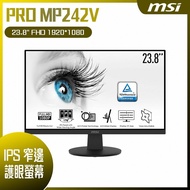 【10週年慶10%回饋】【MSI 微星】PRO MP242V 窄邊超廣角螢幕(24型/FHD/HDMI/喇叭/IPS)