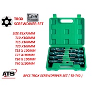 8PCS TROX SCREWDRIVER ( CRV ) SET (T8-T40 )