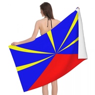 974 Reunion Island Flag Breathable Microfiber Beach Bath Towel Quick Drying Reunionese Proud Shower 