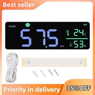 DM1306D Digital Decibel Sound Meter Smart Wall Mounted Noise Detector 30-130DB Temperature and Humid