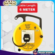 SELAMAT Heavy Duty Extension Roller Cable Reel Plug Wire Heavy Duty Extension Bulat Extantion Cord