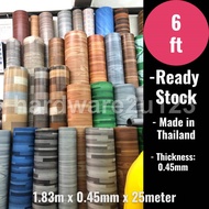 Tikar Getah 6 Kaki Segulung 1 meter Tebal 0.45mm Buatan Thailand 🇹🇭 PVC Vinyl Carpet Flooring 地席