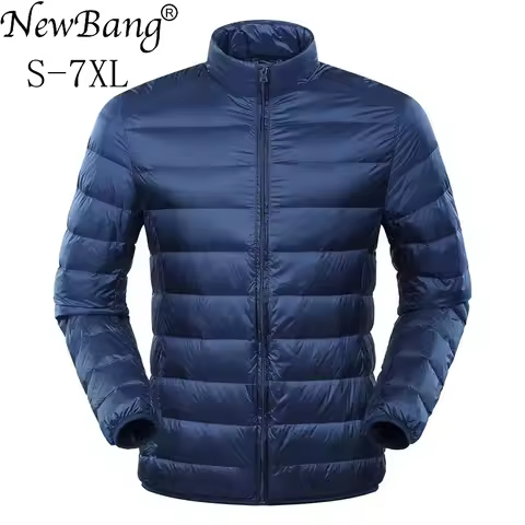 NewBang Plus 6XL 7XL Down Jacket Men's Large Size Ultra Light Down Jacket Men Duck Down Windbreaker 
