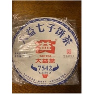 大益.7542 普洱茶.年份：2021.