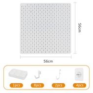 pegboard แผงแขวนผนัง บอร์ดรูพลาสติก peg board แผ่นวาง ของ ติด ผนัง และอะไหล่ อุปกรณ์เสริม ไม่จําเป็น